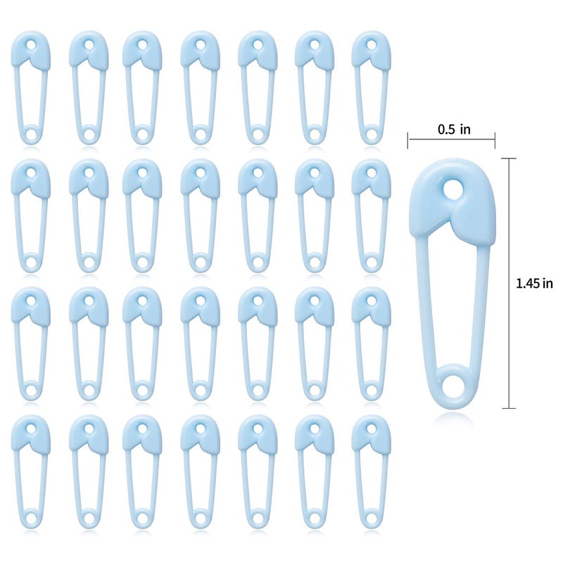 JUXINGDAZYF 144 Pieces of Plastic Safety Pin Girl Baby Shower Preferred Charm (Blue) - Image 2